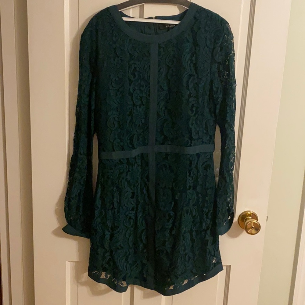 Green lace dress